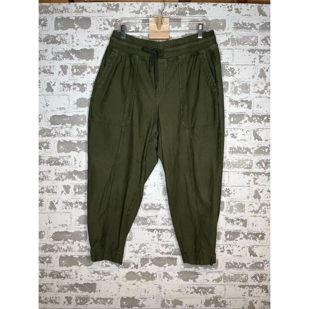 Athleta | women olive green joggers cotton blend - Picture 9 of 10